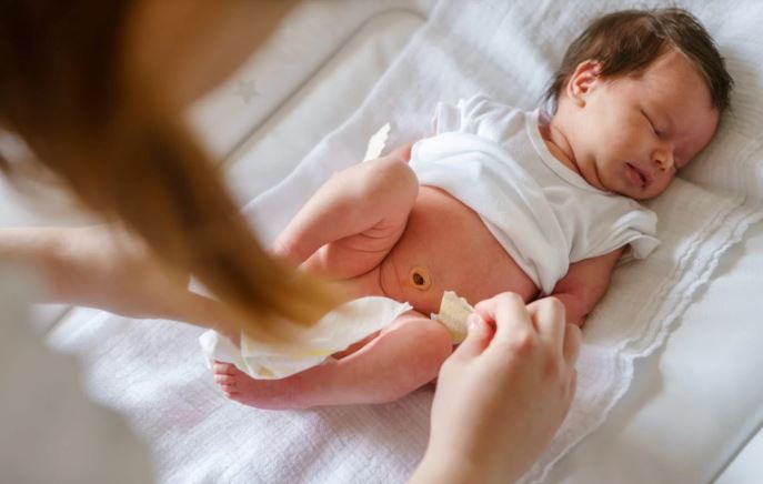 cordão umbilical do bebê