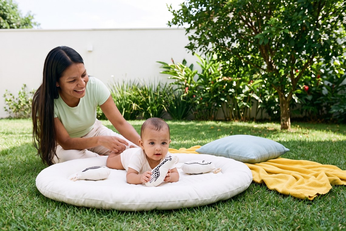 Bebê explora brinquedo sensorial como alternativa ao tempo de tela