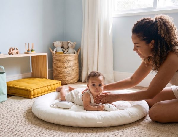 Bebê se movimenta de bruços, hábito que ajuda na rotina de quem lida com a constipação do bebê